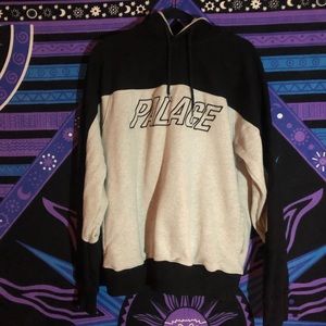 PALACE SPACE HOODIE - BLACK AND GREY SIZE L